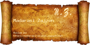 Madarasi Zajzon névjegykártya